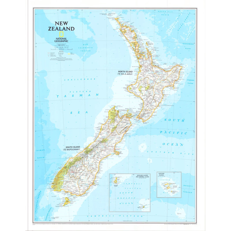 National Geographic Maps New Zealand Classic [tubed] - Wayfair Canada